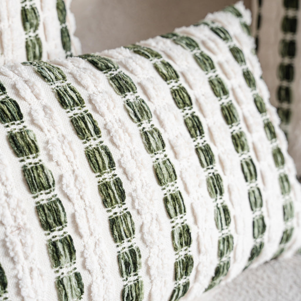 Striped Chenille Pillow Covers