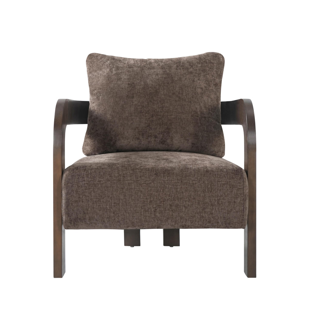 Merax Modern Upholstered Accent Chair, Armchair for Living Room, Beige