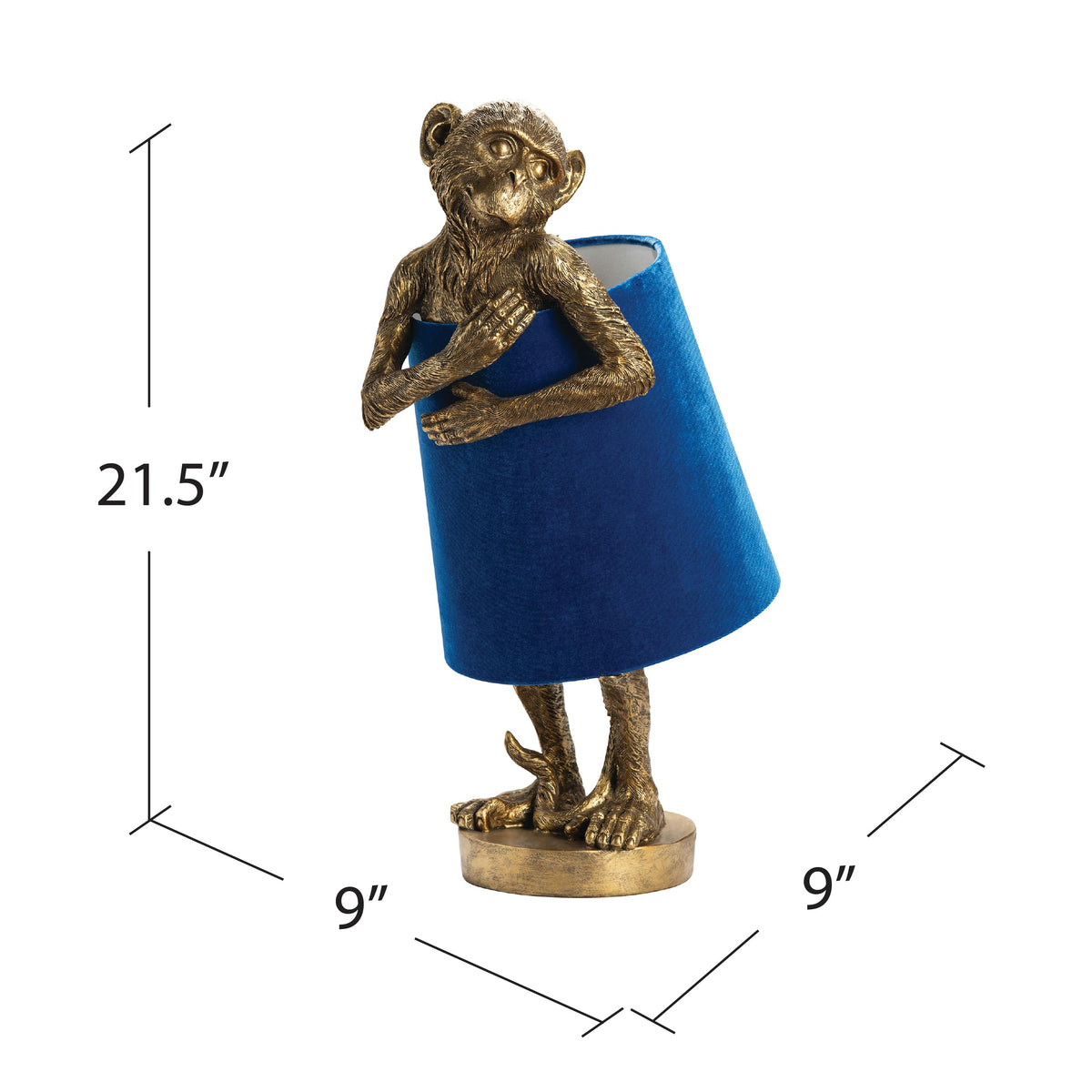 Bronze Monkey Accent Table Lamp