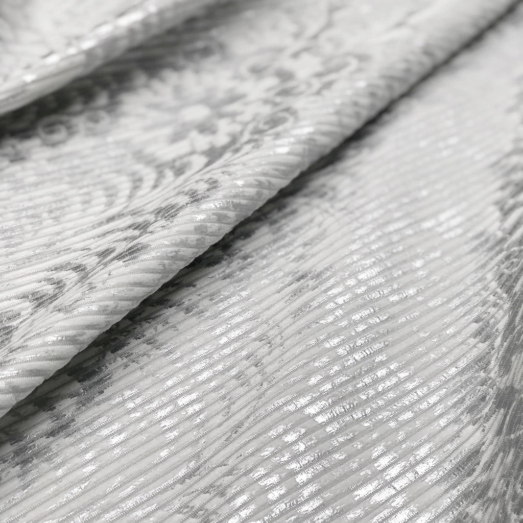 Damask Foil-Print Velvet Blackout Curtains