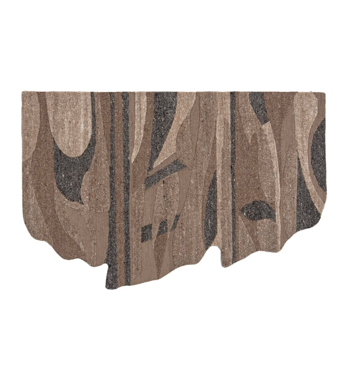 Handmade Woven Abstract Wall Art in Coffee Brown