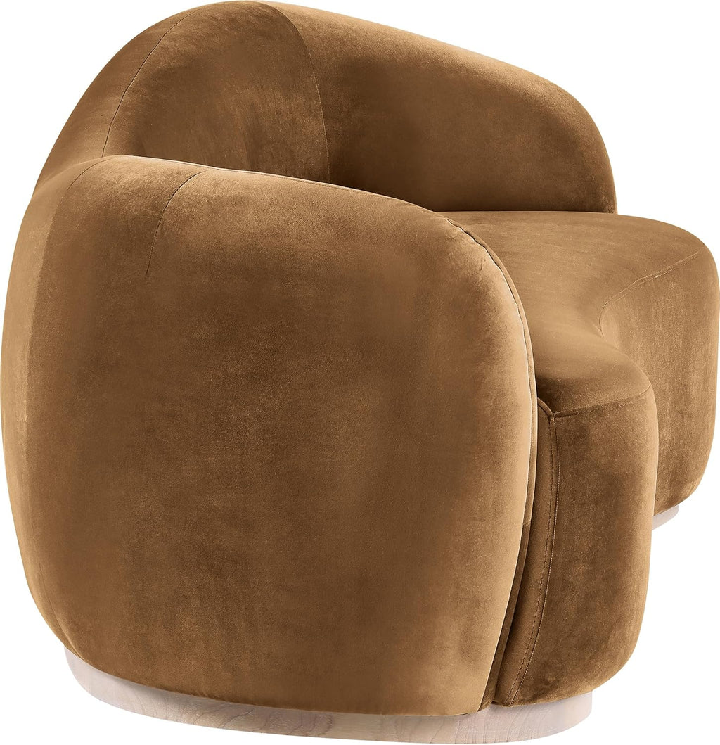 Meridian Gustavo Art Deco Velvet Loveseat