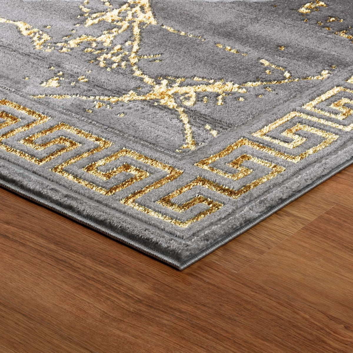 GLORY RUGS Area Rugs Marble 5X7 Cream Gold Carpet Modern Abstract Rug Living Room
