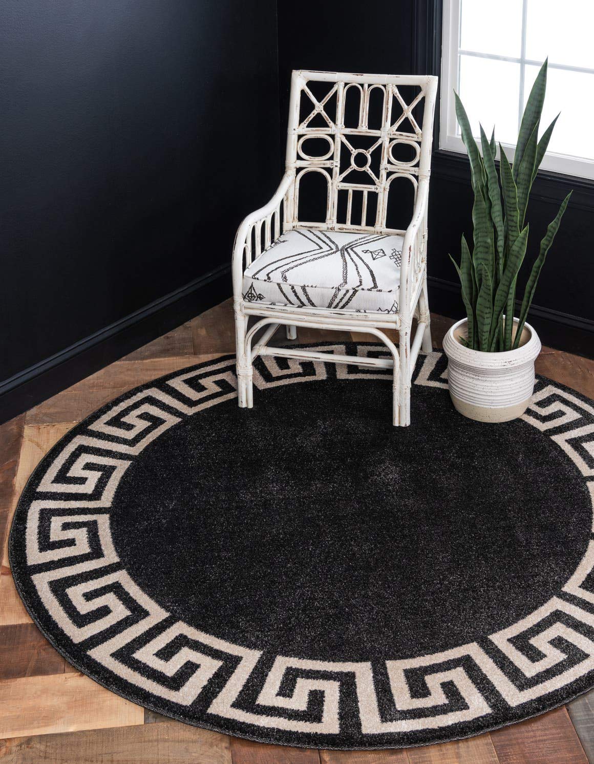 Unique Loom Athens Collection Classic Geometric Modern Border Design Area Rug