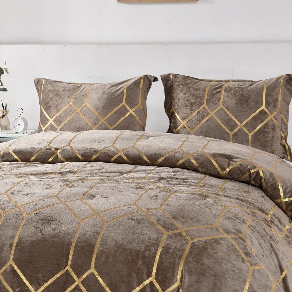 Sunshine Nicole Metallic Print Comforter Set