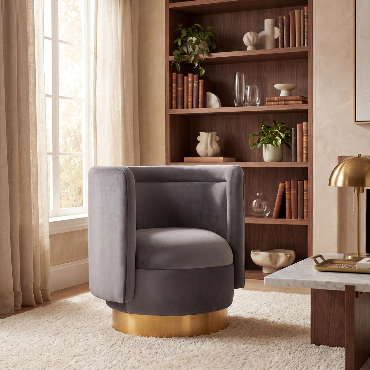 SAFAVIEH Couture Brynlee Swivel Accent Chair