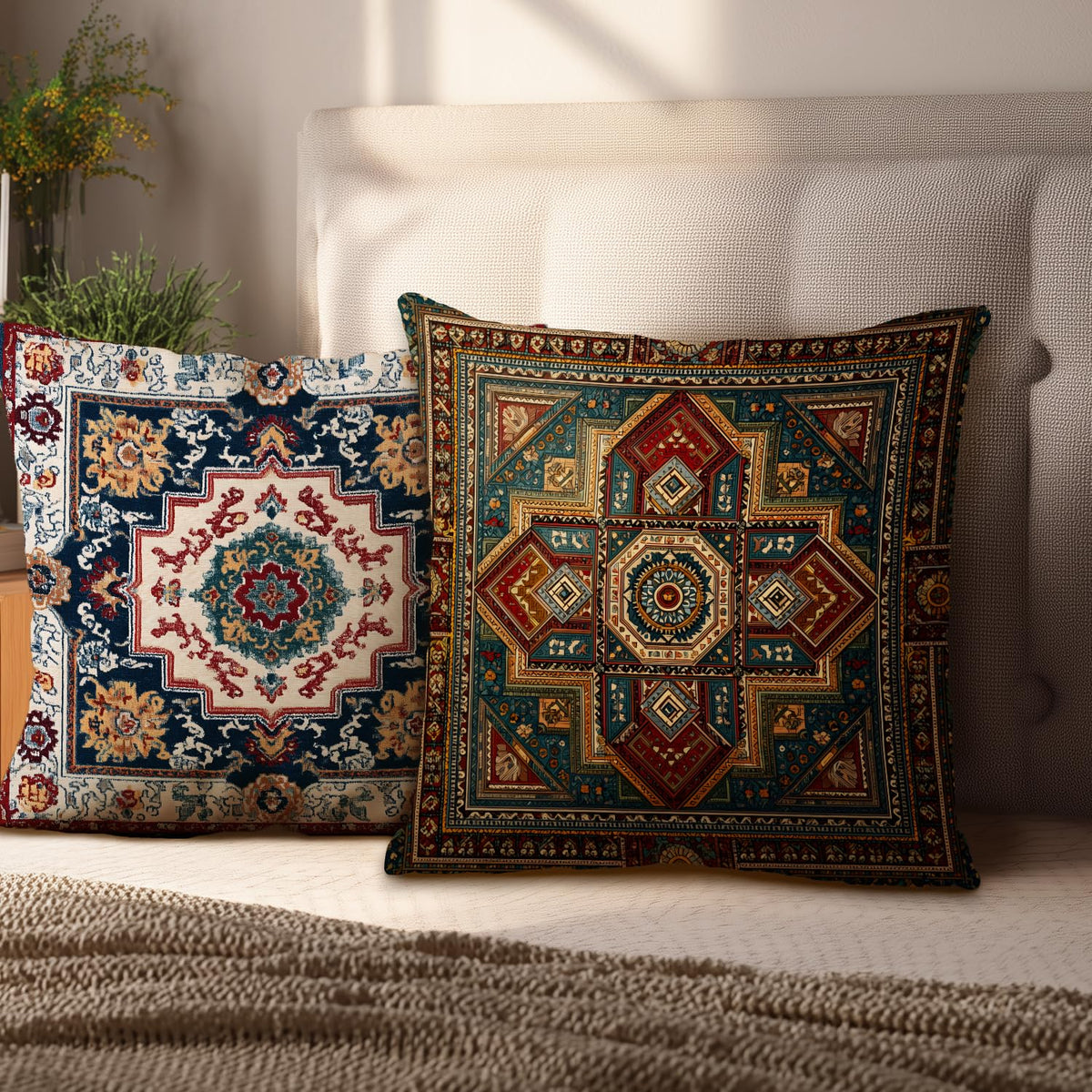 Bohemian Vintage Pattern Pillow Cover