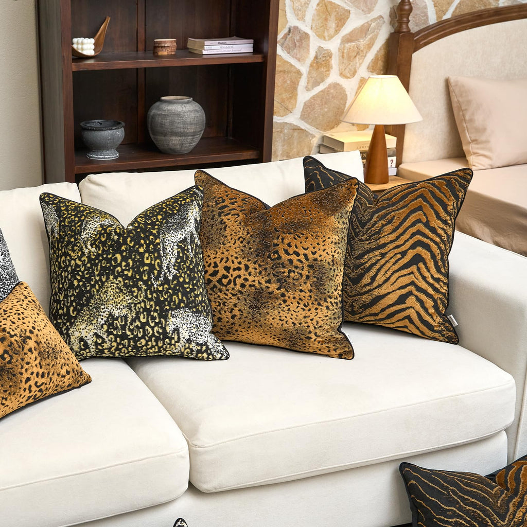 Velvet Animal Print Pillow Cover