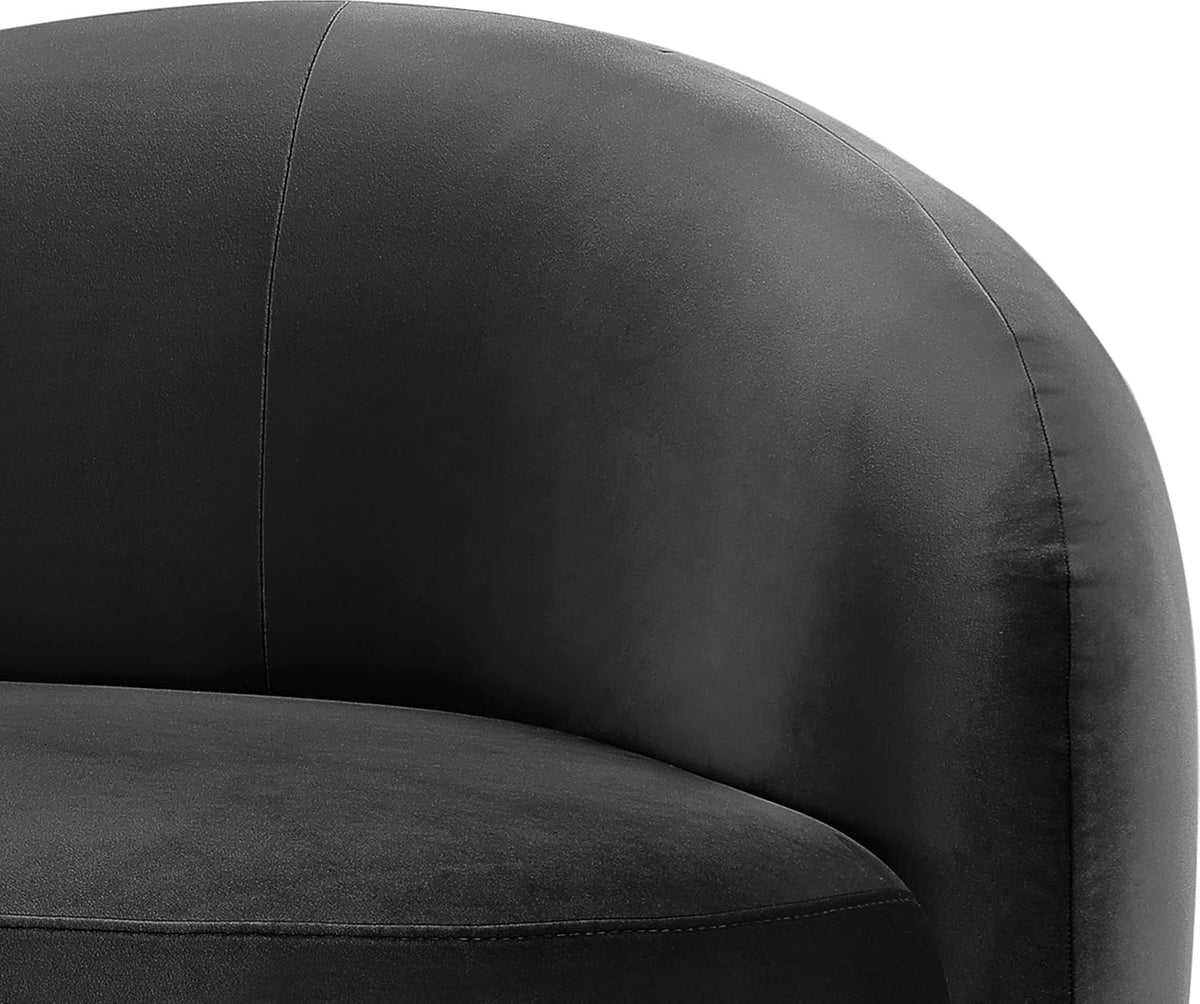 Meridian Gustavo Art Deco Velvet Loveseat