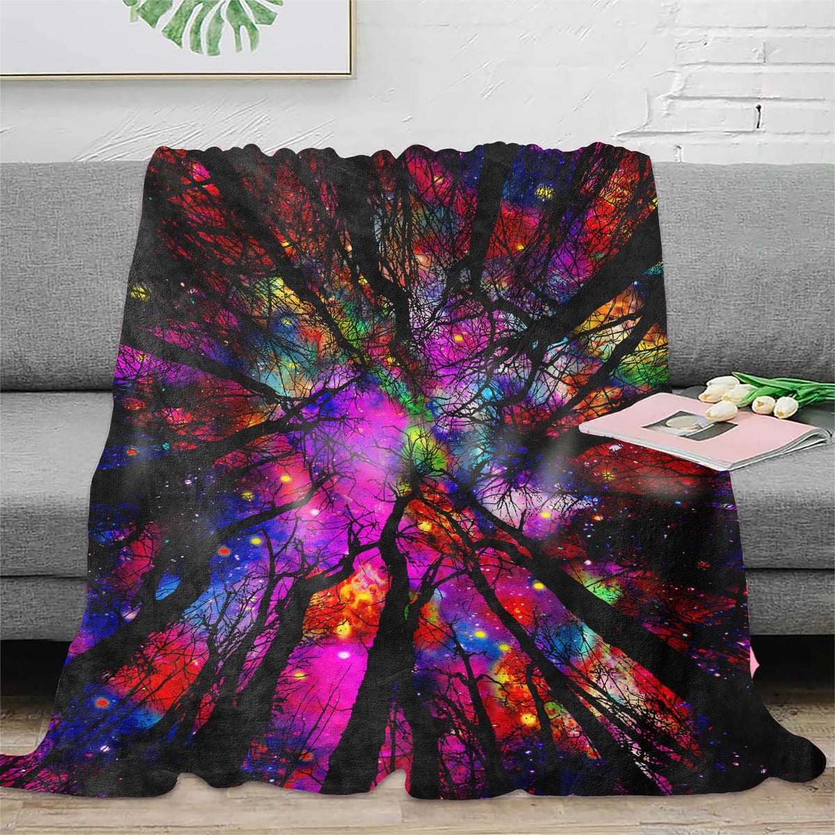 Reversible Boho Woven Throw Blanket