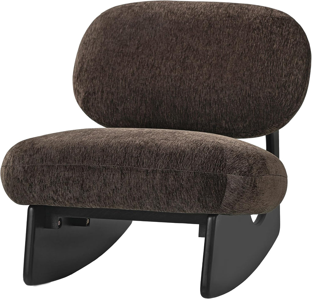 Merax Modern Rocking Chair Accent Glider Chair, Dark Brown