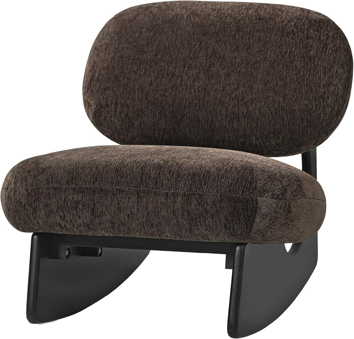 Merax Modern Rocking Chair Accent Glider Chair, Dark Brown