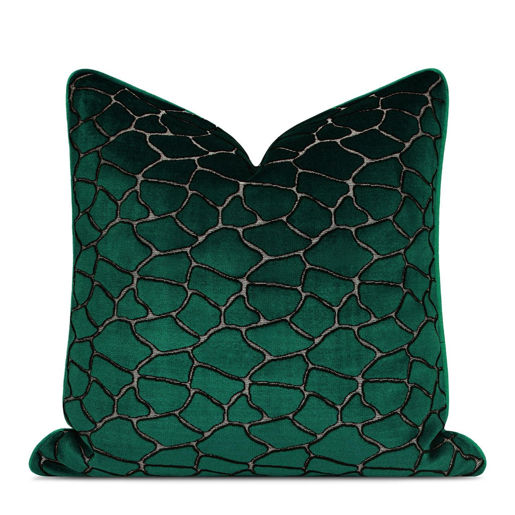 Luxury Brown Cut Pile Velvet Pillow Covers 18x18 with Raised Textured Pattern(Not a