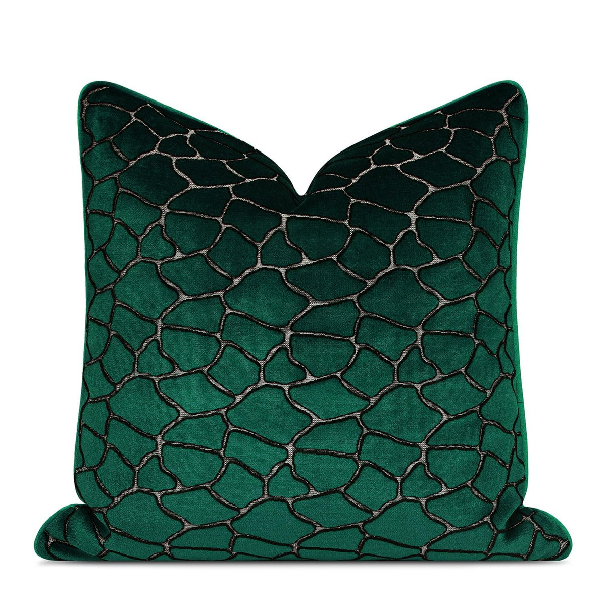 Luxury Brown Cut Pile Velvet Pillow Covers 18x18 with Raised Textured Pattern(Not a
