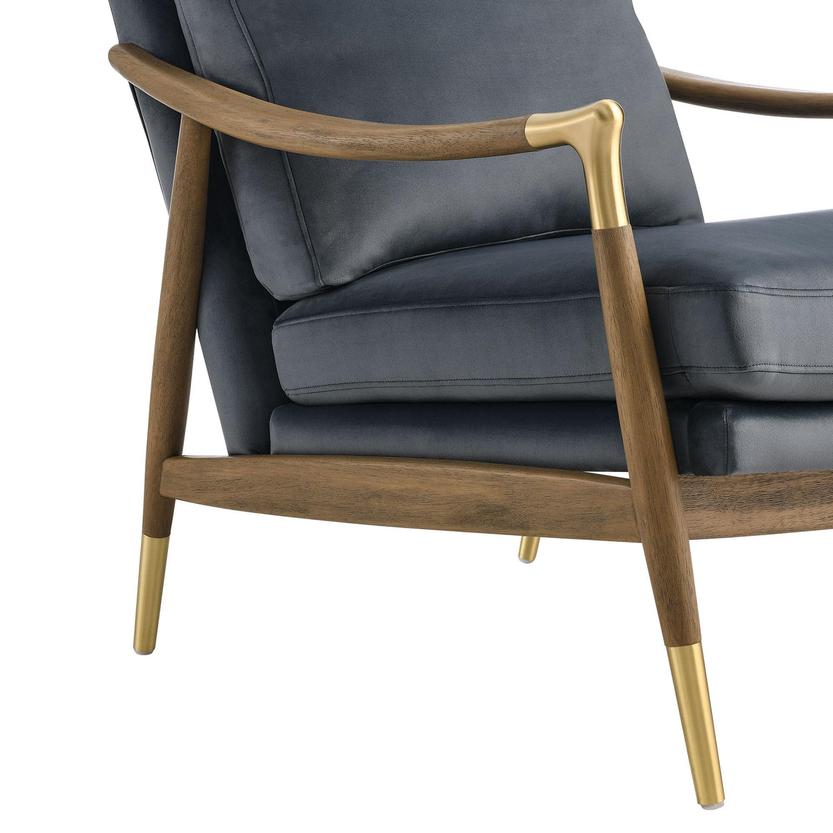 Modway Langford Stain-Resistant Performance Velvet Armchair – Mid Century Modern
