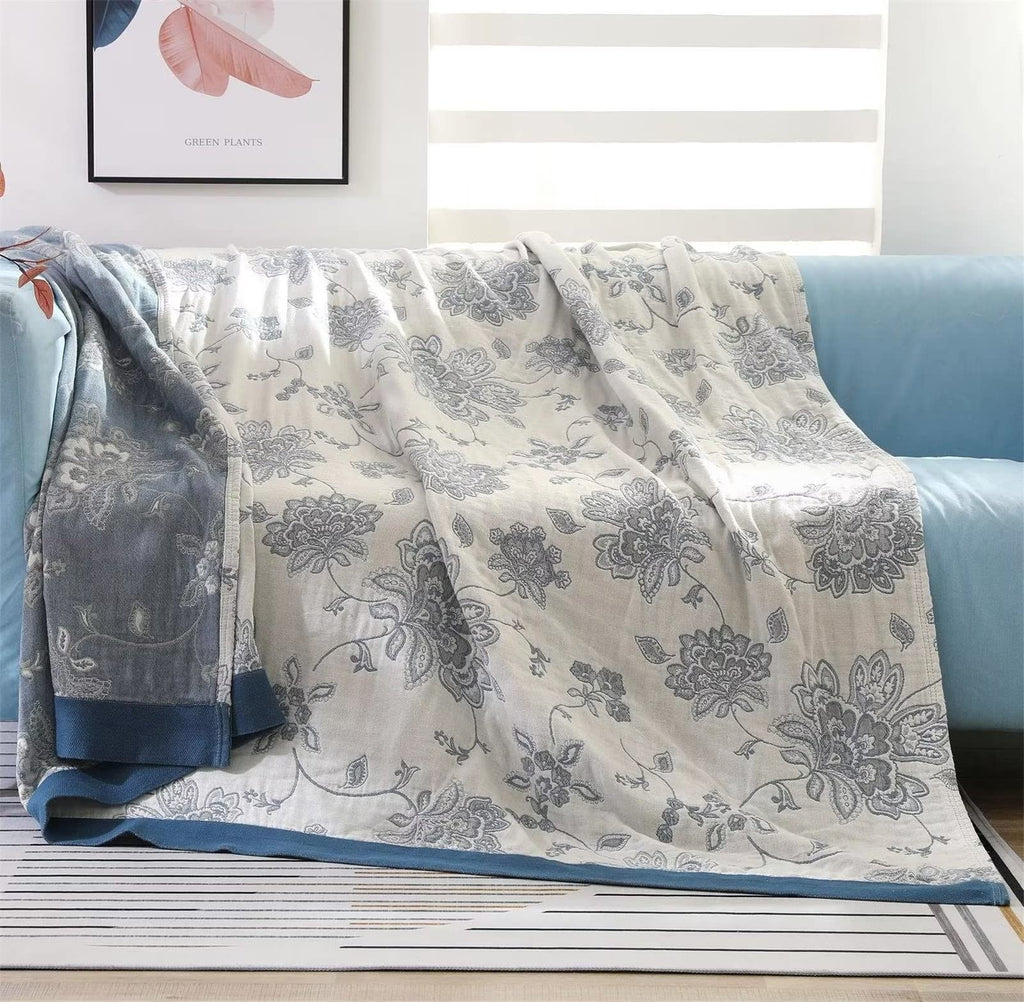 Boho Patterned Cotton Throw Blanket
