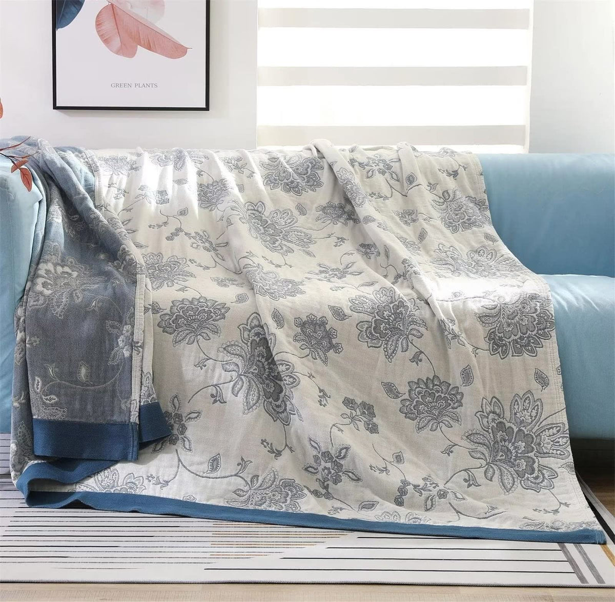 Boho Patterned Cotton Throw Blanket