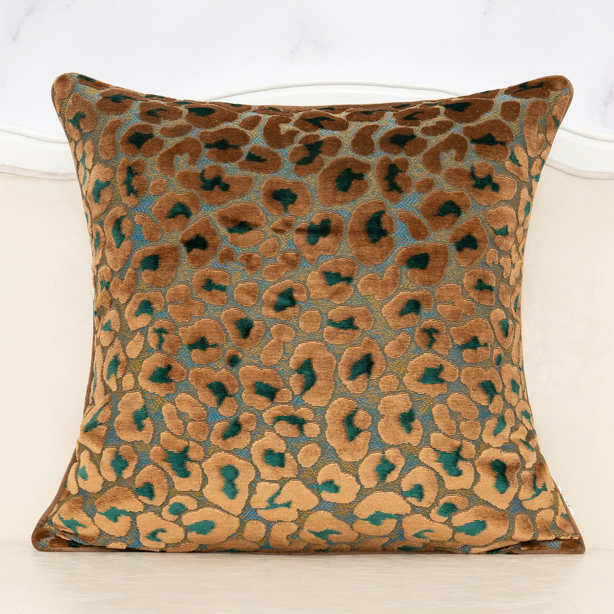 Cut-Velvet Floral Pillow Cover