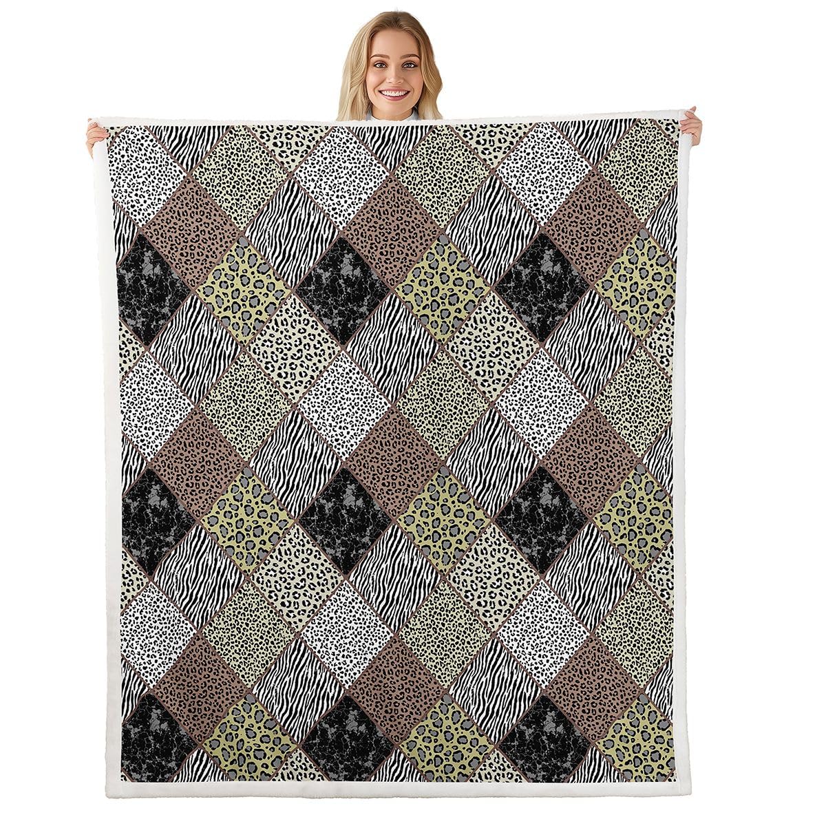 Animal-Print Fleece Throw Blanket