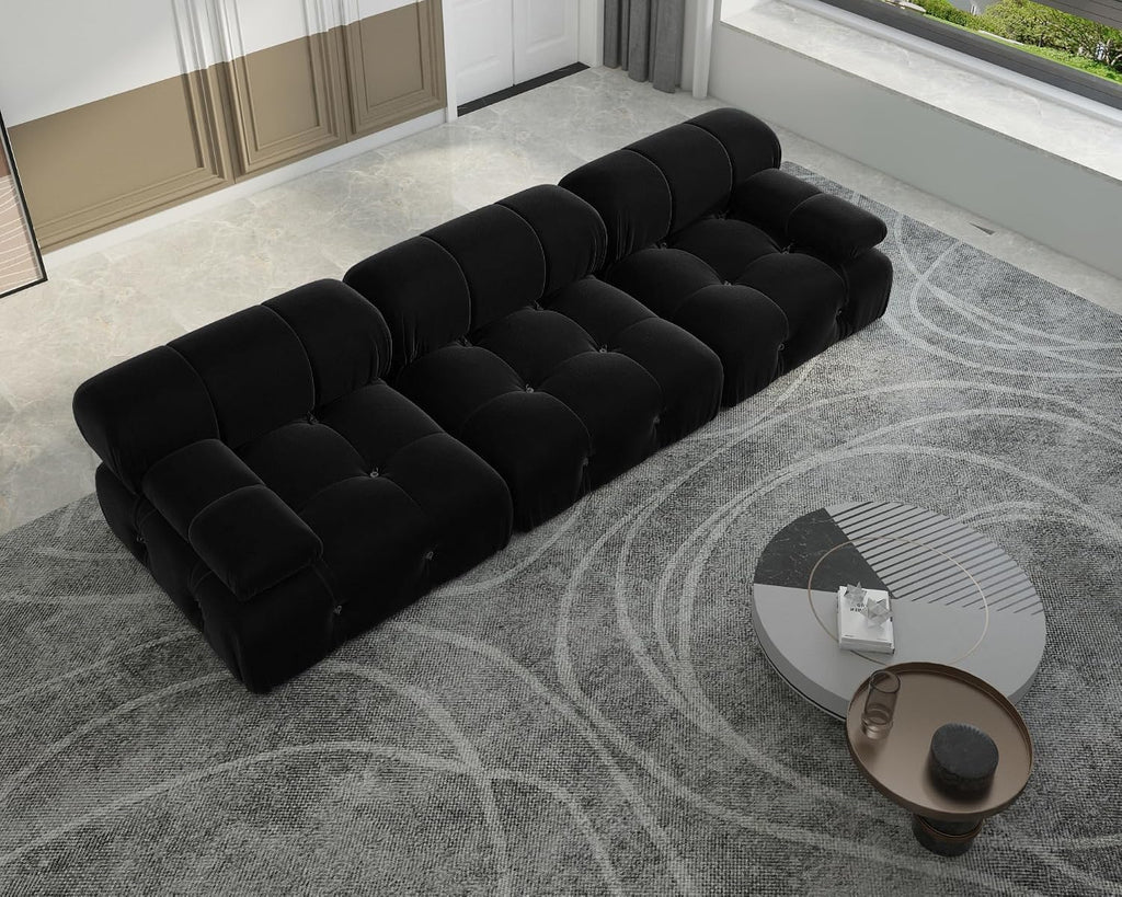 JACH Black Modular Sectional Sofa