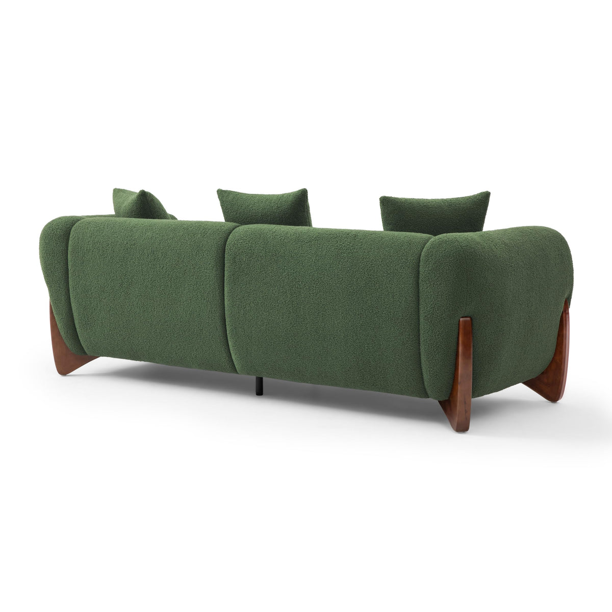 Morden Fort Modern Cloud Sofa Couch - 3 Seater Sherpa Boucle Sofas with Wood Legs