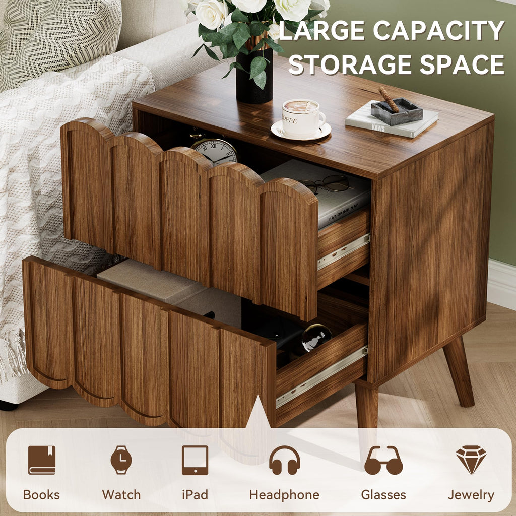 Fluted Nightstand