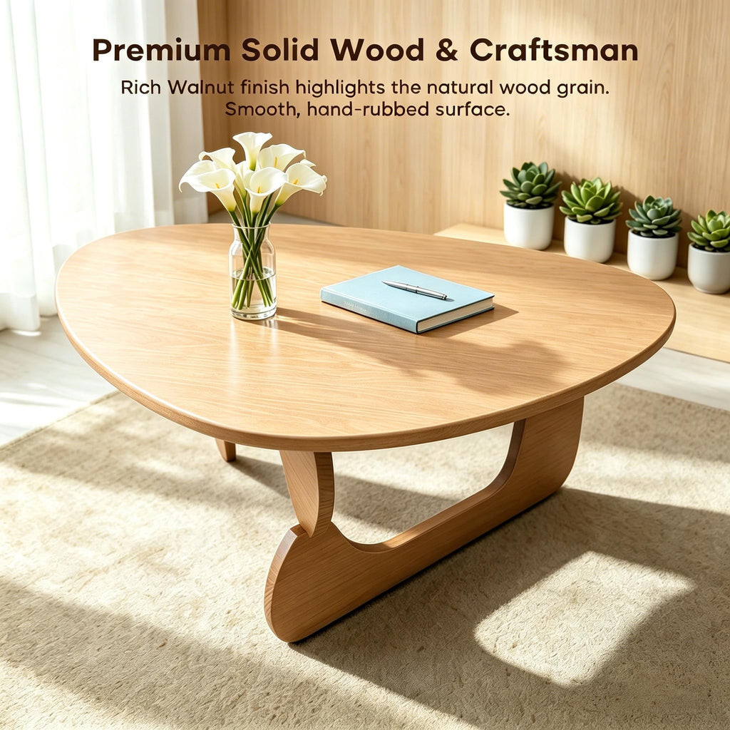 Triangle Walnut Coffee Table
