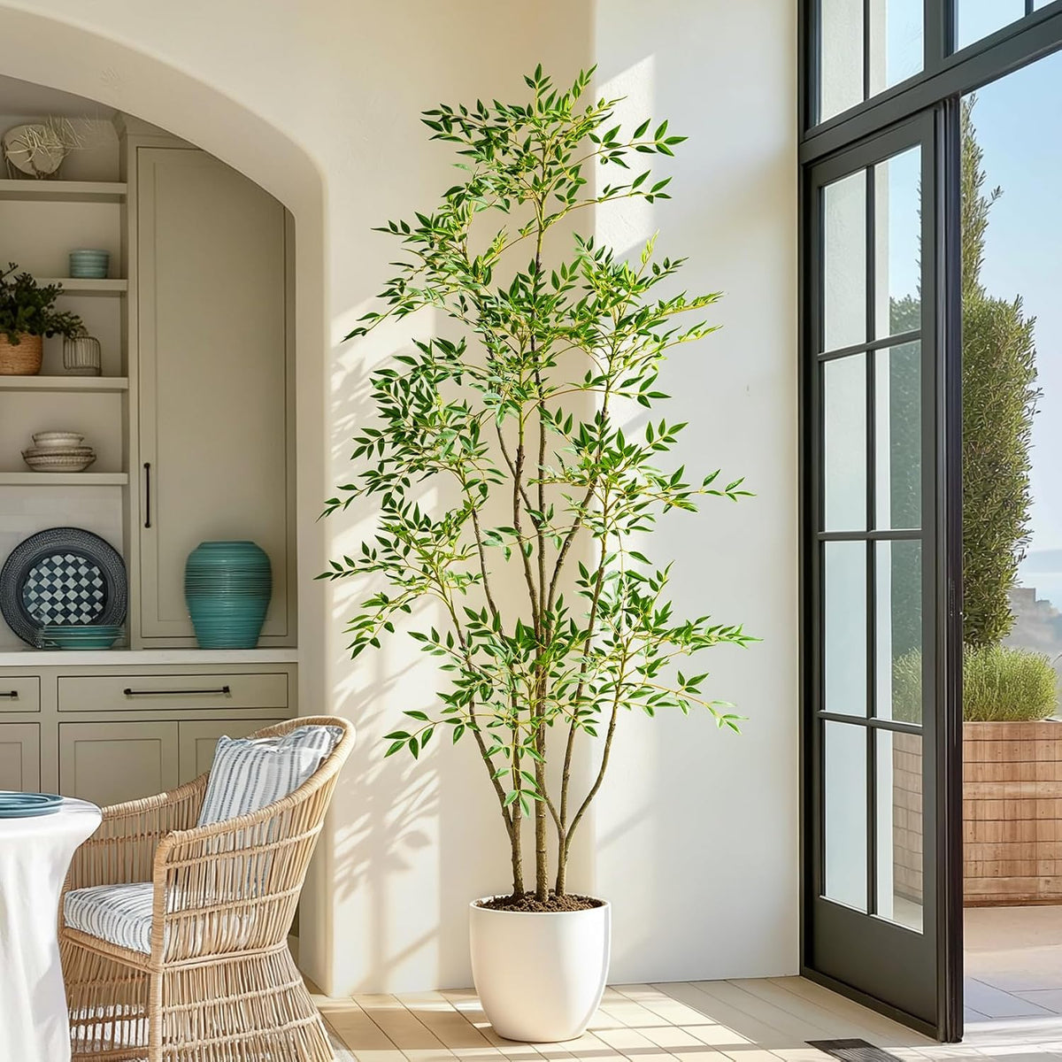 Faux Bamboo Tree in Pot