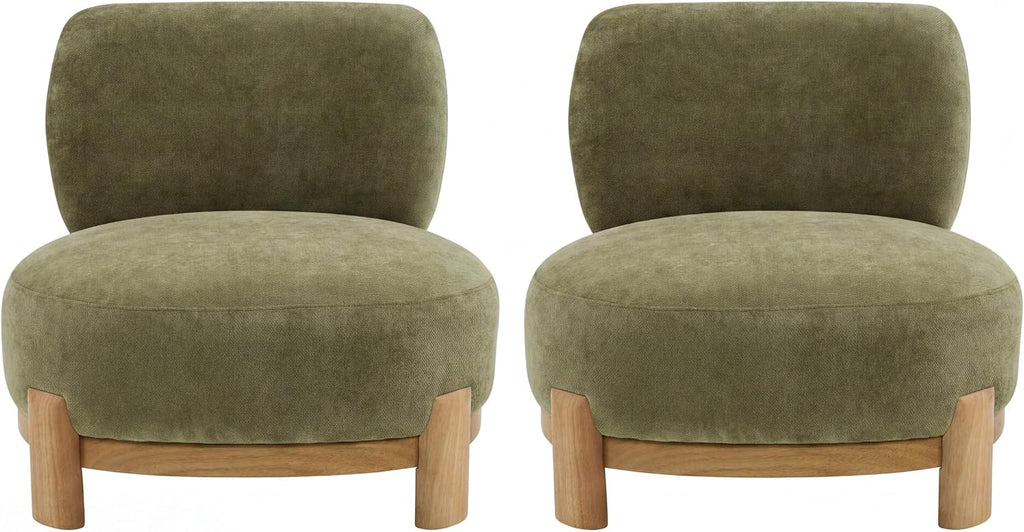 Christopher Knight Home Roxanne Low Profile Modern Accent Chair Set of 2