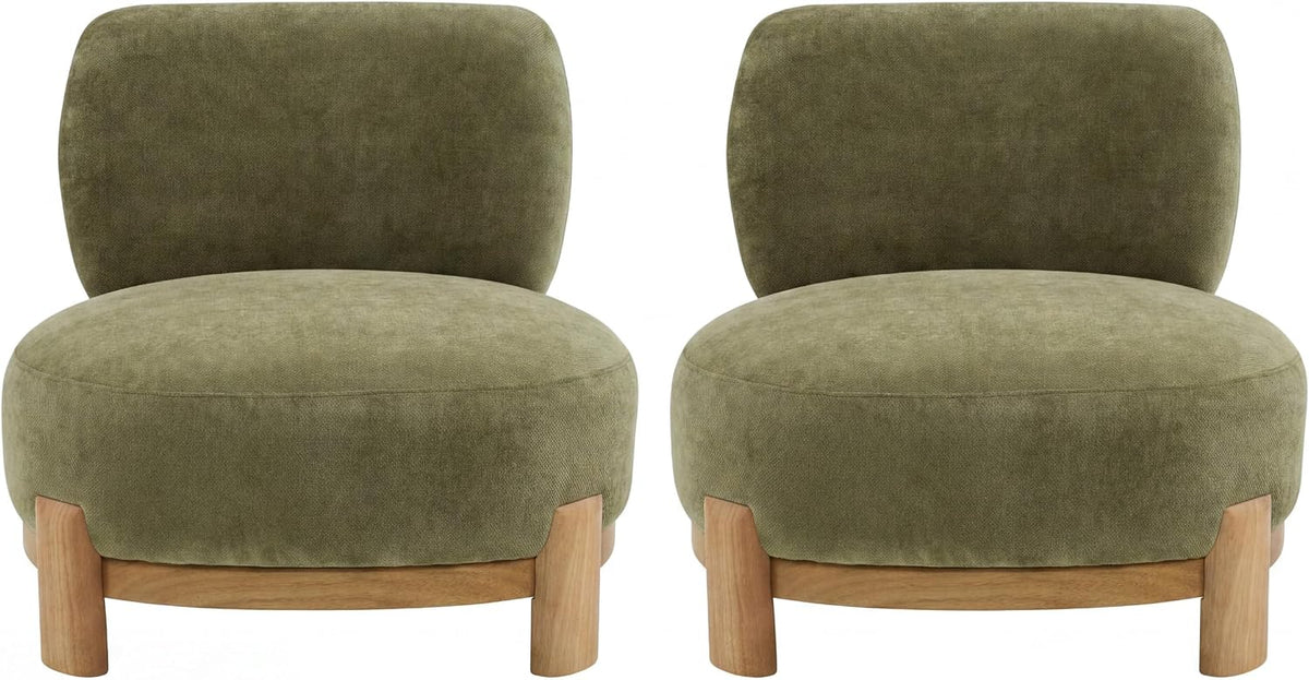 Christopher Knight Home Roxanne Low Profile Modern Accent Chair Set of 2
