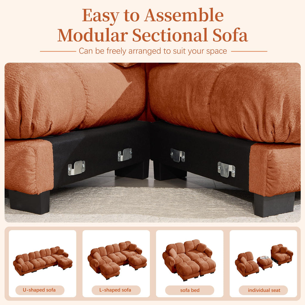 131.5" Modular Cloud Couch