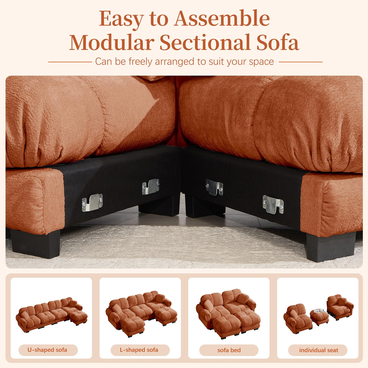 131.5" Modular Cloud Couch