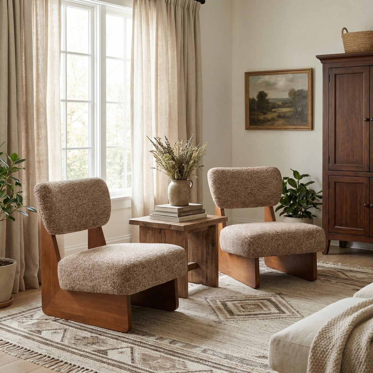 Christopher Knight Home Mores Low Profile Accent Chair Set of 2