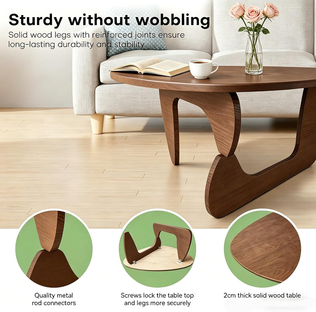 Triangle Walnut Coffee Table