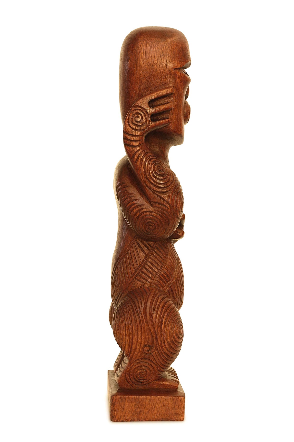 G6 Collection Handmade Wooden Primitive Tattoo Face Tribal Statue Sculpture Tiki