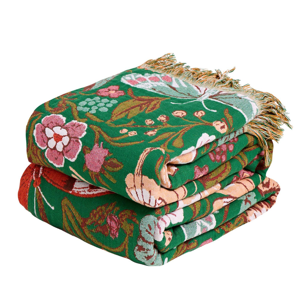Boho Patterned Cotton Throw Blanket