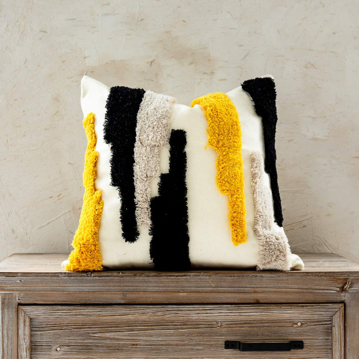 Woven Tufted Boho Throw Pillow Cover