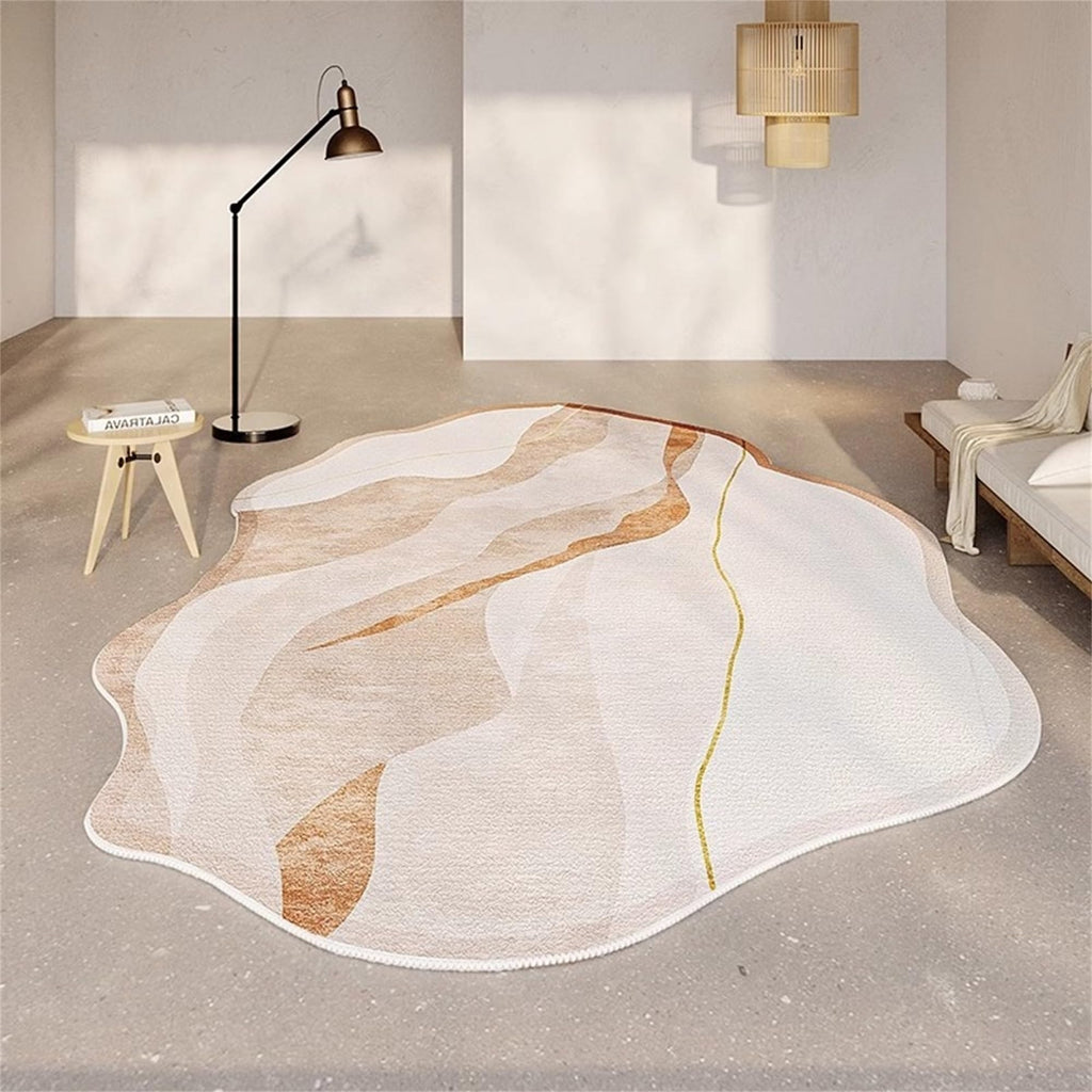 Wavy Striped Irregular Area Rug