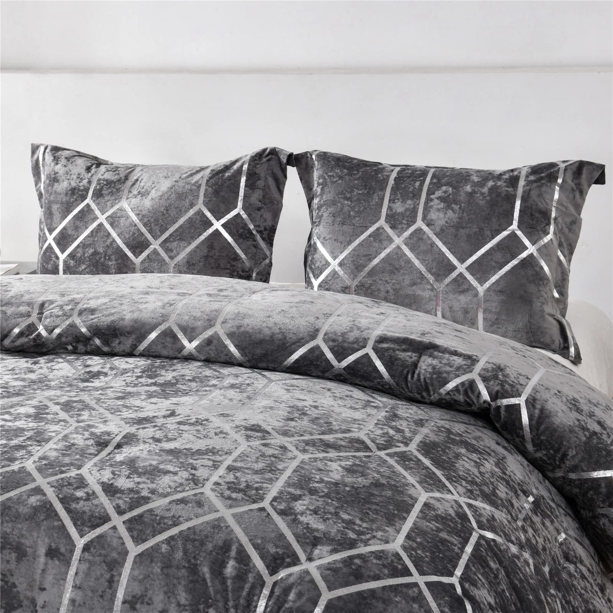 Sunshine Nicole Metallic Print Comforter Set