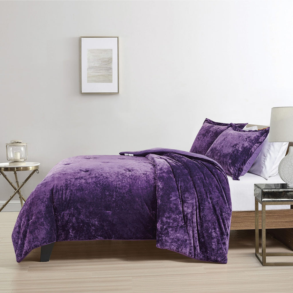 Luxury Velvet Queen Size Comforter Set