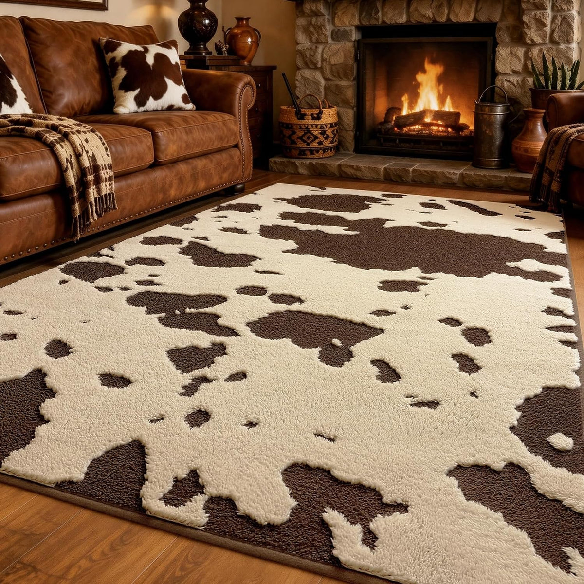 YIHOUSE Cowhide Area Rugs 5×7 Ft