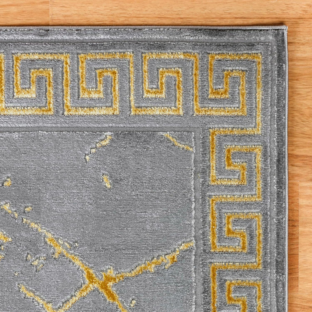 GLORY RUGS Area Rugs Marble 5X7 Cream Gold Carpet Modern Abstract Rug Living Room