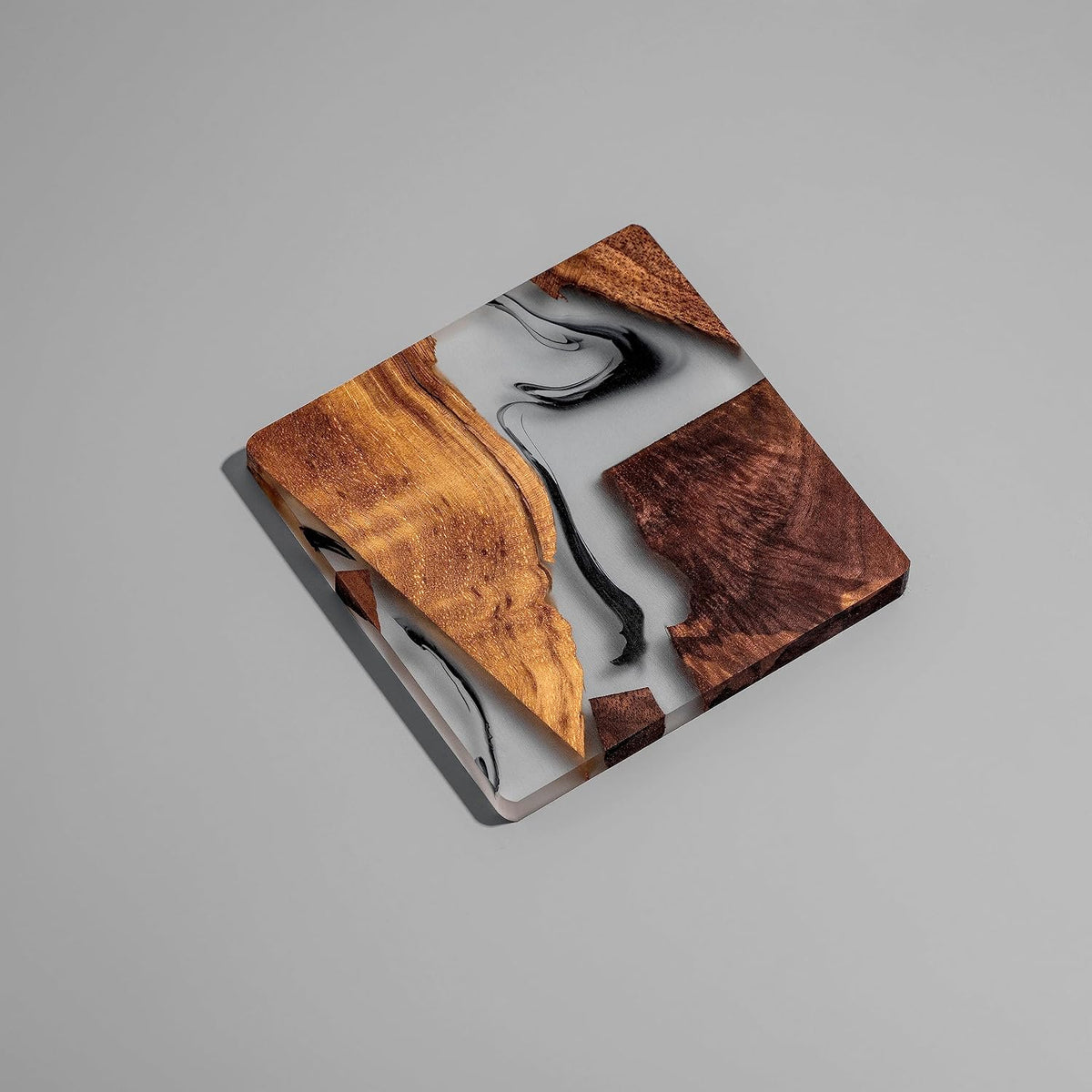 Walnut Coaster Set with Holder