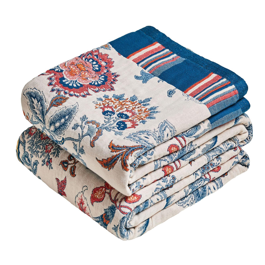 Boho Patterned Cotton Throw Blanket