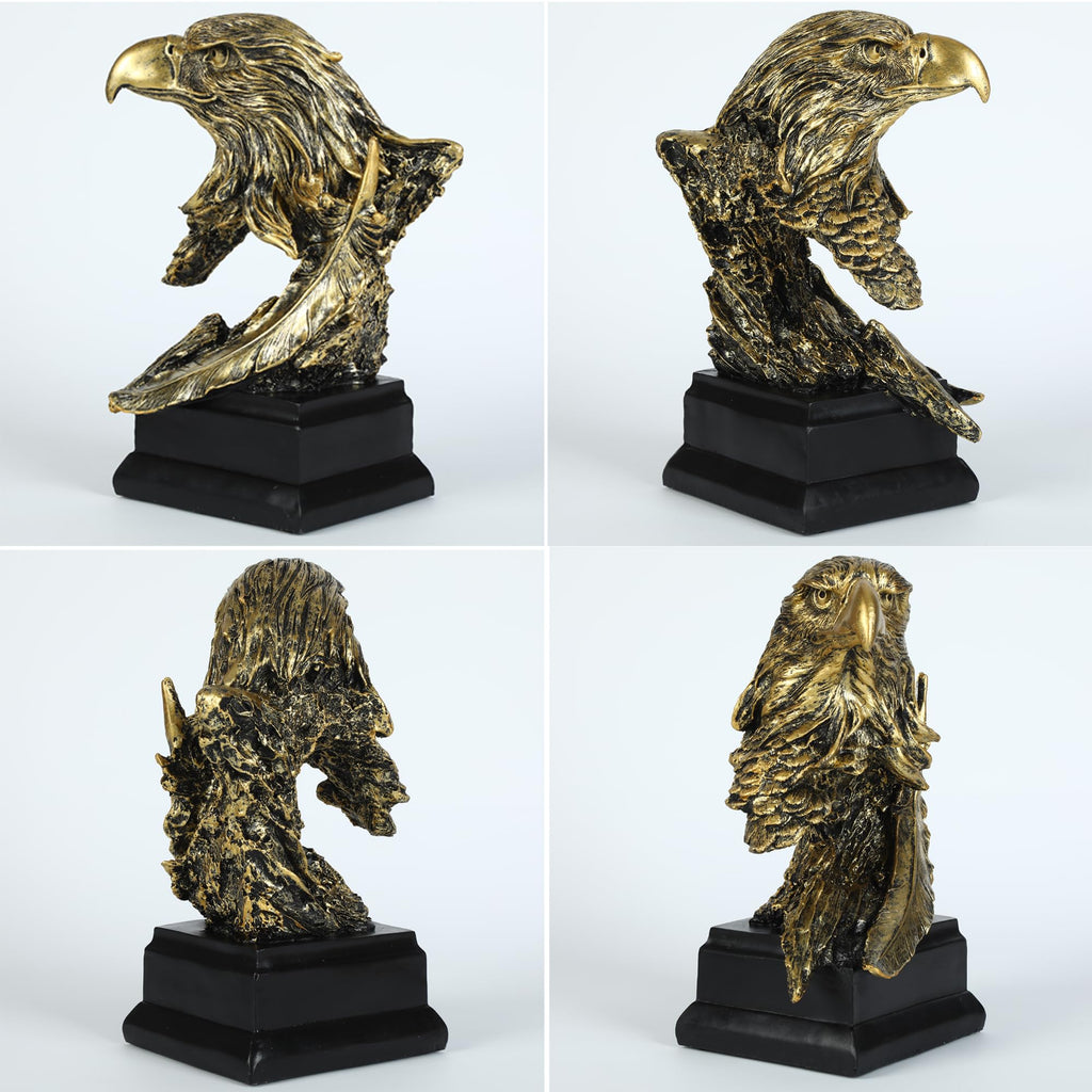 H&W Sandstone Lion Statue, The King of Beast, Collectible Figurines, Golden