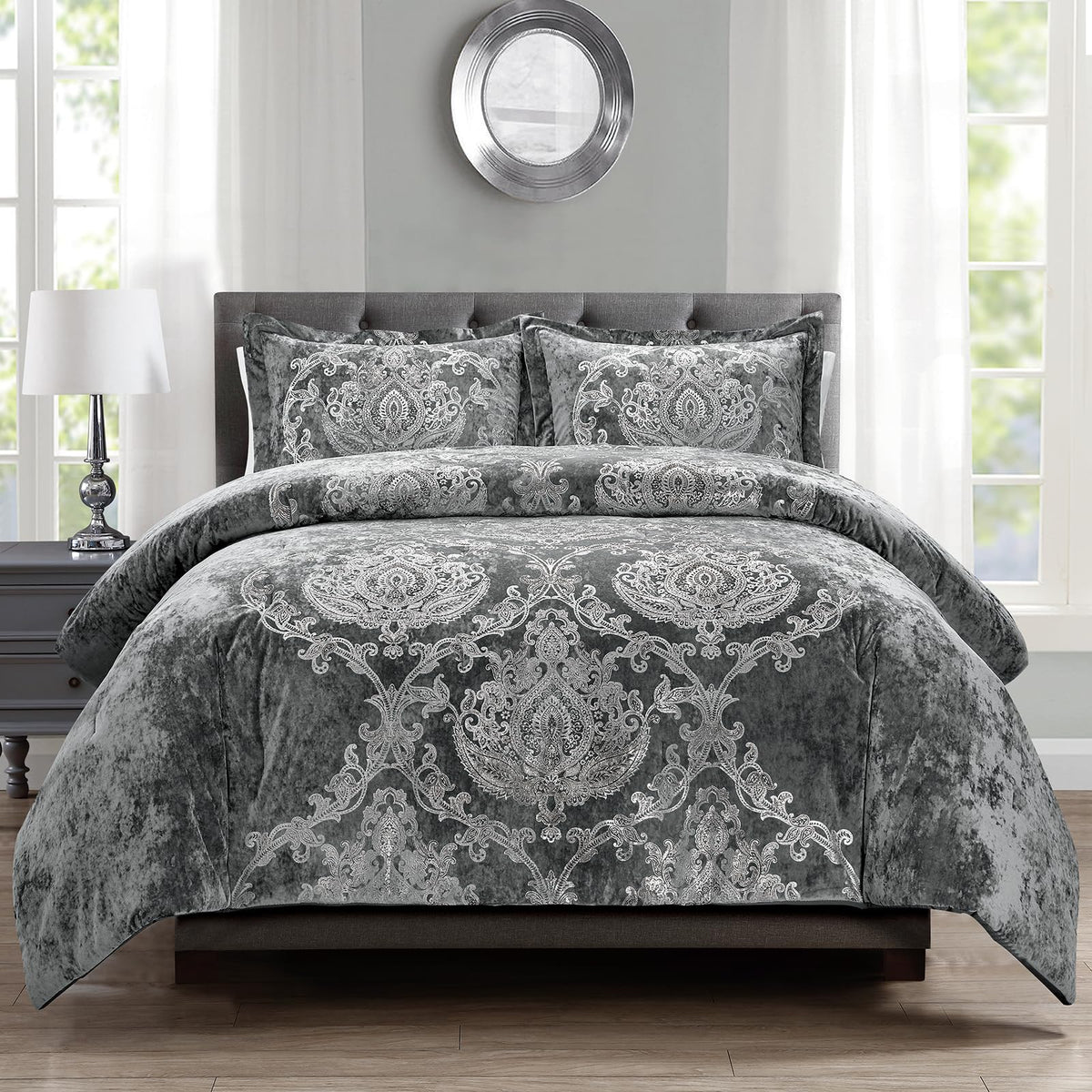 Sunshine Nicole Metallic Print Comforter Set