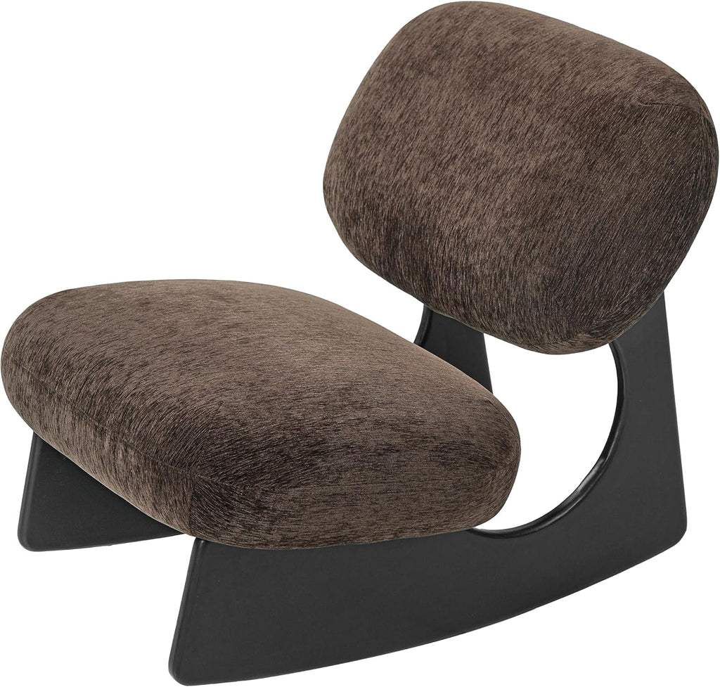 Merax Modern Rocking Chair Accent Glider Chair, Dark Brown