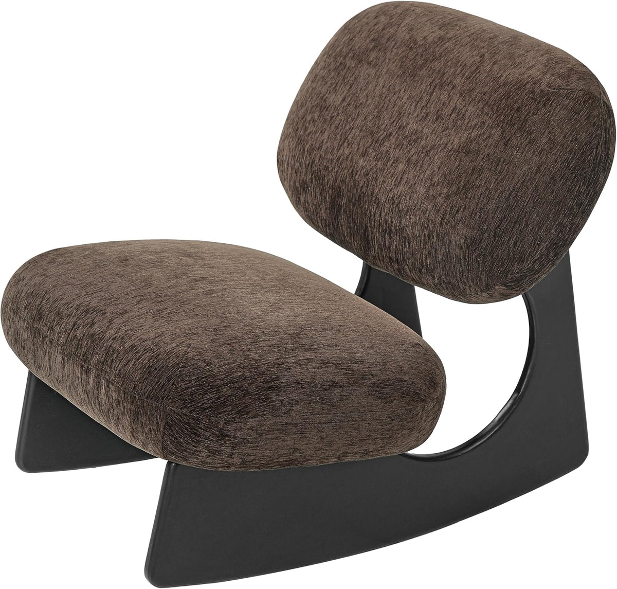 Merax Modern Rocking Chair Accent Glider Chair, Dark Brown
