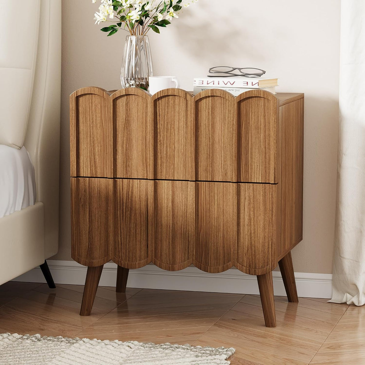 Fluted Nightstand