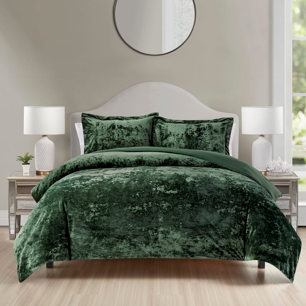 Luxury Velvet Queen Size Comforter Set